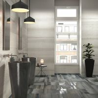 Керамическая плитка Porcelanite Dos 1200 Rectificado Gris Relieve PD59428 настенная 40х120 см — фото 3, Керамическая плитка