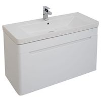 Тумба с раковиной Aquanet София 105 212588 подвесная Белый глянец — фото 1, Тумбы с раковиной