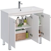 Товар: Тумба под раковину Lemark Romance 100 LM07R100T подвесная Белый глянец - фото 3 Тумба под раковину Lemark Romance 100 LM07R100T подвесная Белый глянец — фото 3, Мебель для ванной