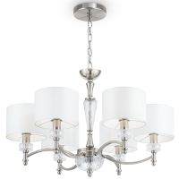 Люстра Maytoni Neoclassic Alicante MOD014CL-06N Белая Никель — фото 1, Люстры