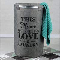 Корзина для белья Fixsen FX-1031A Серая — фото 4, Корзины для белья