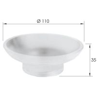 Мыльница Remer SQ ACGL10SU Белая — фото 2, Мыльницы