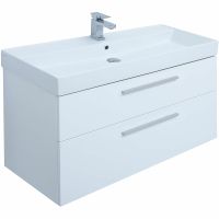 Товар: Тумба под раковину Aquanet Nova 100 249922 подвесная Белая глянцевая - фото 3 Тумба под раковину Aquanet Nova 100 249922 подвесная Белая глянцевая — фото 3, Мебель для ванной