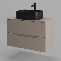 Товар: Тумба с раковиной Orange Line 80 Li-80TuLMDF+B02-460MB подвесная Латте матовый - фото 2 Тумба с раковиной Orange Line 80 Li-80TuLMDF+B02-460MB подвесная Латте матовый — фото 2, Мебель для ванной