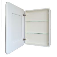 Зеркальный шкаф Art&Max Platino AM-Pla-600-800-1D-L-DS-F с подсветкой с сенсорным выключателем Белый — фото 3, Мебель для ванной