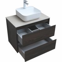 Тумба под раковину Aquanet Nova Lite 75 287895 подвесная Дуб черный — фото 16, Тумбы под раковину