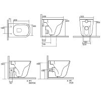 Унитаз Kerasan Tribeca 511830 приставной Белый матовый без сиденья — фото 10, Унитазы