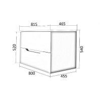 Тумба с раковиной Orange Line 80 Li-80TuL+Ra подвесная Латте матовый — фото 10, Тумбы с раковиной