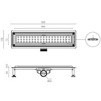 Душевой лоток Ctesi Way Round 60 BK4024230 с решеткой Хром — фото 6, Душевые лотки