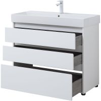 Товар: Тумба под раковину Aquanet Nova Lite 100 Белый глянец арт-302478 - фото 7 Тумба под раковину Aquanet Nova Lite 100 Белый глянец арт-302478 — фото 7, Тумбы под раковину