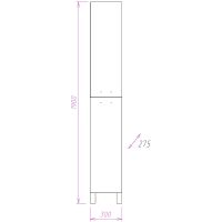 Шкаф пенал Onika Коралл 30.10 403037 Белый — фото 3, Мебель для ванной