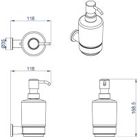 Товар: Дозатор для жидкого мыла Azario Forny AZ-88312 Хром - фото 2 Дозатор для жидкого мыла Azario Forny AZ-88312 Хром — фото 2, Дозаторы
