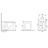 Товар: Унитаз Abber Bequem AC1114P приставной с сиденьем Микролифт - фото 14 Унитаз Abber Bequem AC1114P приставной с сиденьем Микролифт — фото 14, Унитазы