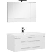 Комплект мебели для ванной Aquanet Нота New 100 230303 подвесной Белый глянец — фото 1, Комплекты мебели для ванной