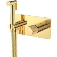 Гигиенический душ со смесителем Boheme Stick 127-GG.3 Золото — фото 1, Душевое оборудование. Душевая программа