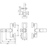 Смеситель для ванны Omnires Baretti BA7830CR Хром — фото 2, Смесители