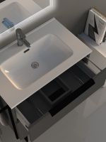 Тумба под раковину Cezares Urban 74 подвесная Grigio opaco без ножки и боковой полки арт-55160 — фото 4, Тумбы под раковину