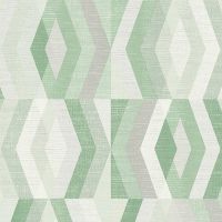 Обои AS Creation Geo Nordic 37533-5 Винил на флизелине (0,53*10,05) Серый/Зеленый, Ромб — фото 1, Обои для стен