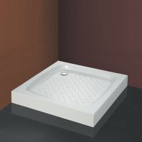 Душевой поддон из искусственного камня Cezares Tray S 80x80 TRAY-S-A-80-13-W Белый — фото 2, Душевые поддоны из искусственного камня
