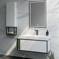 Тумба под раковину Clarberg Logic 80 R LOG0108R  подвесная Белая — фото 5, Тумбы под раковину