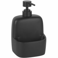Дозатор для жидкого мыла WasserKRAFT K-8499BLACK с емкостью для губки Черный матовый — фото 1, Дозаторы