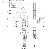 Смеситель для кухни Hansgrohe Metris Select M71 14857000 Хром — фото 5, Смесители для кухни