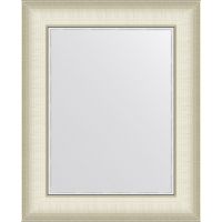 Зеркало Evoform Definite 44х54 BY 7636 в багетной раме - Белая кожа с хромом 78 мм — фото 1, Мебель для ванной