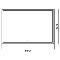 Зеркало Abber See 120 с подсветкой с сенсорным выключателем и диммером арт-AG6115SL-1.2 — фото 3, Зеркала в ванную комнату