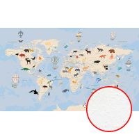 Фреска детская Ortograf Для самых маленьких 33729 Фактура бархат FX Флизелин (4,5*2,7) Голубой, Карты — фото 1, Фрески