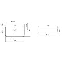 Раковина Allen Brau Liberty 2 60 4.32013.20 Белая — фото 14, Раковины накладные