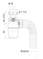 Товар: Сифон для кухонной мойки Wirquin Neo Air 30987083 Нержавеющая сталь - фото 2 Сифон для кухонной мойки Wirquin Neo Air 30987083 Нержавеющая сталь — фото 2, Сифоны для кухонной мойки