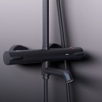 Душевая система Damixa Scandinavian Pure 936810300 с термостатом Черная матовая — фото 4, Душевое оборудование. Душевая программа