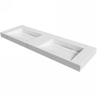 Раковина Boheme Armadi Art Flat 140 859-140-CLCT двойная Белый мрамор — фото 1, Раковины