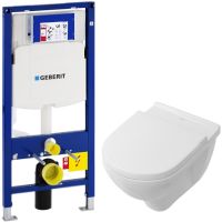 Комплект унитаза Villeroy&Boch O Novo 5660H101 с инсталляцией Geberit Duofix Sigma UP320 111.300.00.5 с сиденьем Микролифт — фото 1, Комплекты унитаз + инсталляция