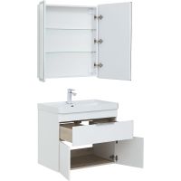 Тумба под раковину Aquanet Ирис new 70 подвесная Белый глянец арт-310149 — фото 10, Тумбы под раковину