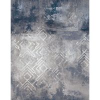 Панно Marburg Memoria 34312 Винил на флизелине (2,12*2,7) Бежевый/Бирюзовый/Серый, Геометрия/Штукатурка — фото 1, Обои для стен