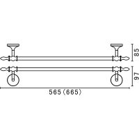 Полотенцедержатель Art&Max Bohemia AM-E-4224-Br Бронза — фото 3, Полотенцедержатели