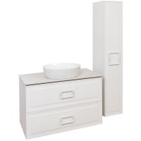 Тумба под раковину La Fenice Cubo 100 подвесная Белая матовая арт-FNC-01-CUB-B-100-2 — фото 8, Тумбы под раковину