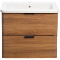 Тумба с раковиной Veedi Wooden 60 14000013 подвесная Орех — фото 1, Тумбы с раковиной