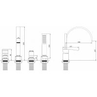 Товар: Смеситель на борт ванны Abber Wasserfall AF8613G Золото матовое - фото 3 Смеситель на борт ванны Abber Wasserfall AF8613G Золото матовое — фото 3, Смесители