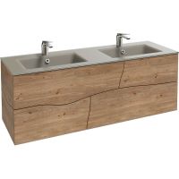 Раковина Jacob Delafon Sherwood 140 EB1832RU-DE5 двойная Базальт матовый — фото 2, Раковины встраиваемые сверху