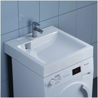 Раковина Paola Siena 60x60 на стиральную машину Белая глянцевая — фото 6, Раковины