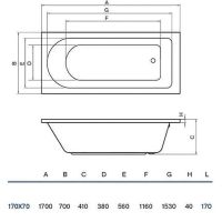 Акриловая ванна Koller Pool Dakota 170x70 без гидромассажа — фото 3, Ванны