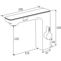 Товар: Смеситель для раковины beWash Photocell BWAM3BS8042 Белый - фото 2 Смеситель для раковины beWash Photocell BWAM3BS8042 Белый — фото 2, Смесители