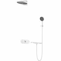 Душевая система Vincea Futura VSFW-2F12TMW с термостатом Белая матовая — фото 1, Встраиваемые душевые комплекты