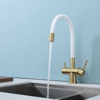 Смеситель для кухни Splenka S70.64.03 Золото матовое Белый — фото 17, Смесители для кухни