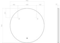 Зеркало Vigo Otti Classic 80 z.OTT.80.Classic с подсветкой с сенсорным выключателем — фото 6, Зеркала в ванную комнату