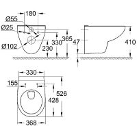 Товар: Унитаз Grohe Bau Ceramic 39491000 подвесной без сиденья - фото 2 Унитаз Grohe Bau Ceramic 39491000 подвесной без сиденья — фото 2, Подвесные унитазы