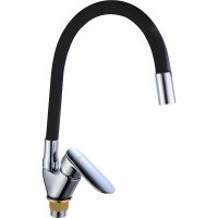 Смеситель для кухни Ростовская Мануфактура Сантехники Boou B8274-10F-E307A Черный Хром — фото 1, Смесители