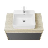 Тумба под раковину Aquaton Лофт Урбан 80 1A247601LQX60 подвесная Cерый графит Дуб орегон — фото 3, Мебель для ванной